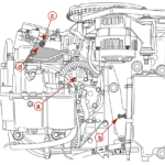 Location of Throttle Position Sensor TPS, Throttle Stop Screw, Roller and Pocket