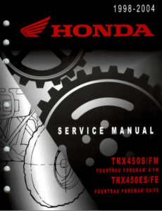 Honda TRX 450 1998 1999 2000 2001 2002 2003 2004 Repair Manual Pdf