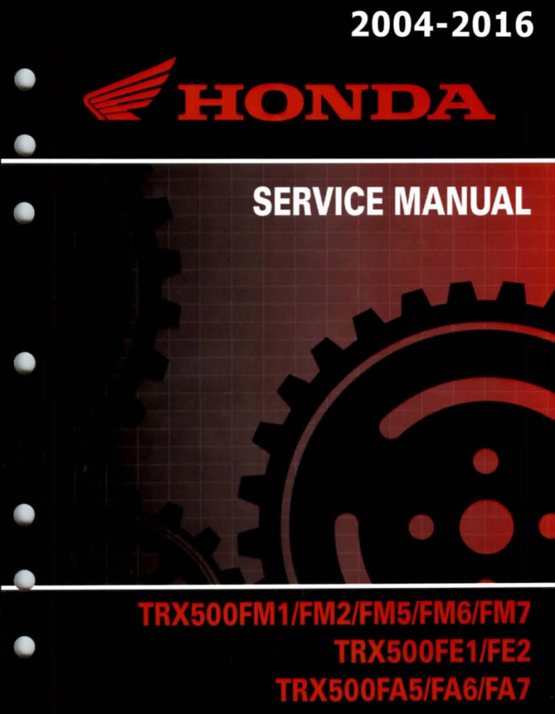 Honda TRX 500 Manual 2005 2006 2007 2008 2009 2010 2011 2012