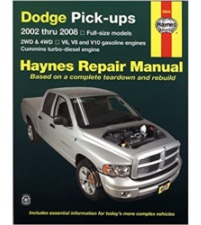 Dodge Ram 1500 V6 V8 Paperback Printed Repair Manual