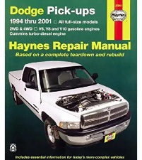Paperback Printed Repair Book Dodge Ram 1500 2001 2002 2003