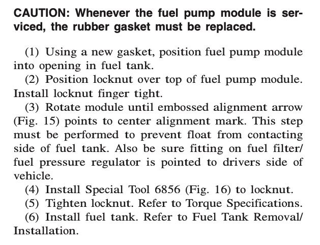 How to Install Fuel Pump Dodge Ram V8 2004 2003