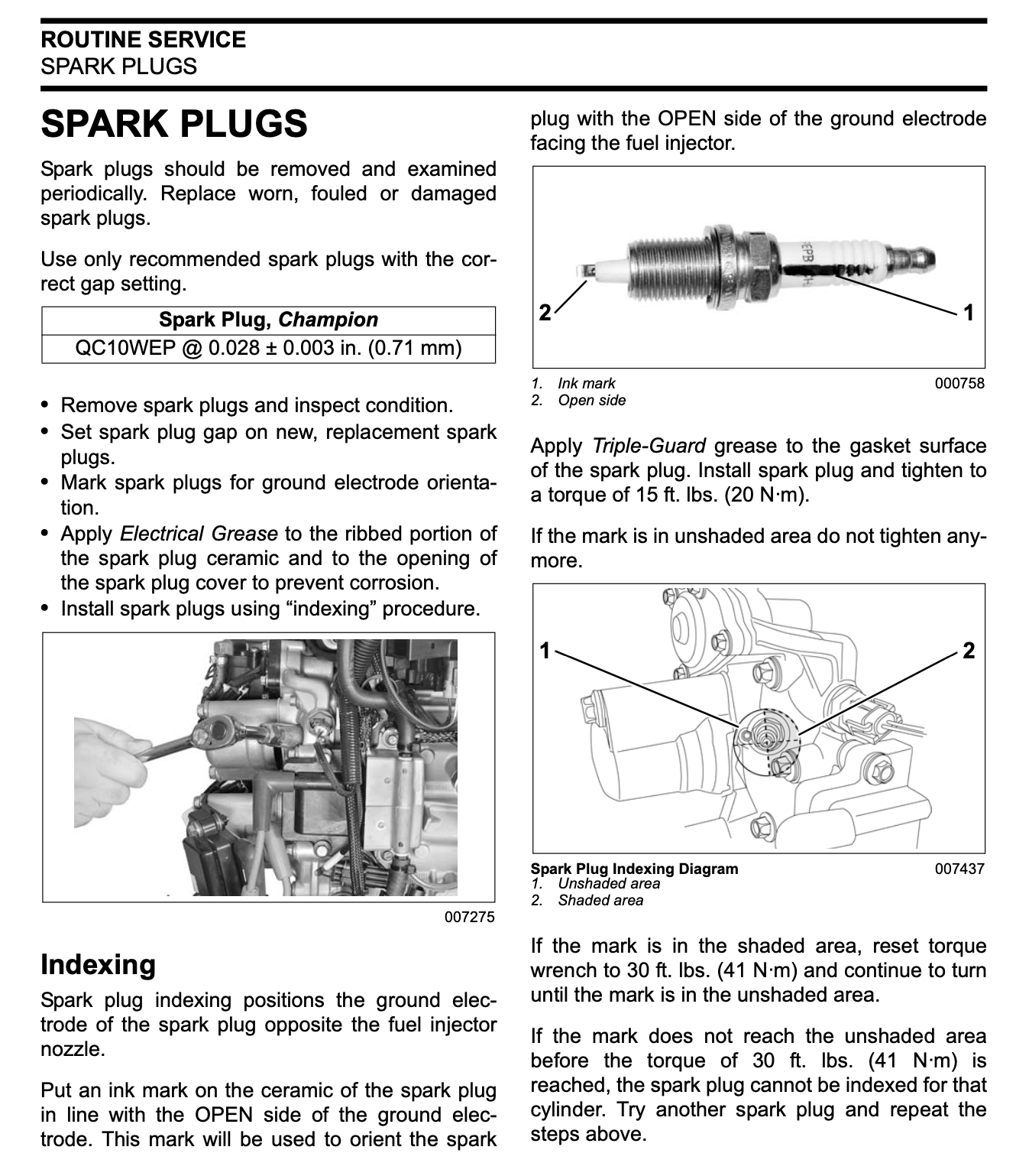 Indexting Spark Plugs Evinrude 30 horsepower ETEC